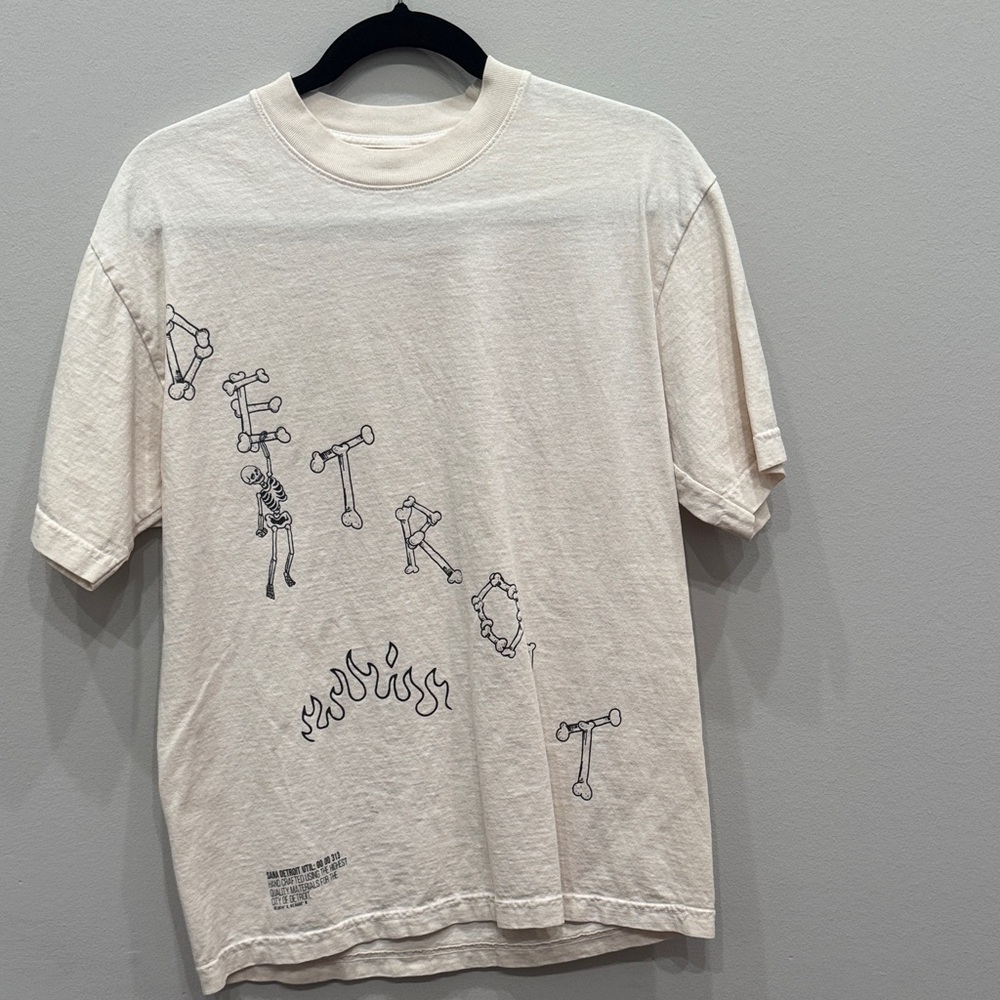 Detroit Graphic Tee in Cream